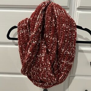 Burgundy knit infinity scarf